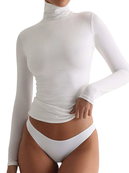 VRCÔMFY Turtleneck Top: Slim, Form-Fitting for Effortless Chic